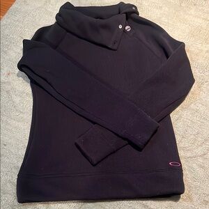 Oakley Black Pullover with Button Collar